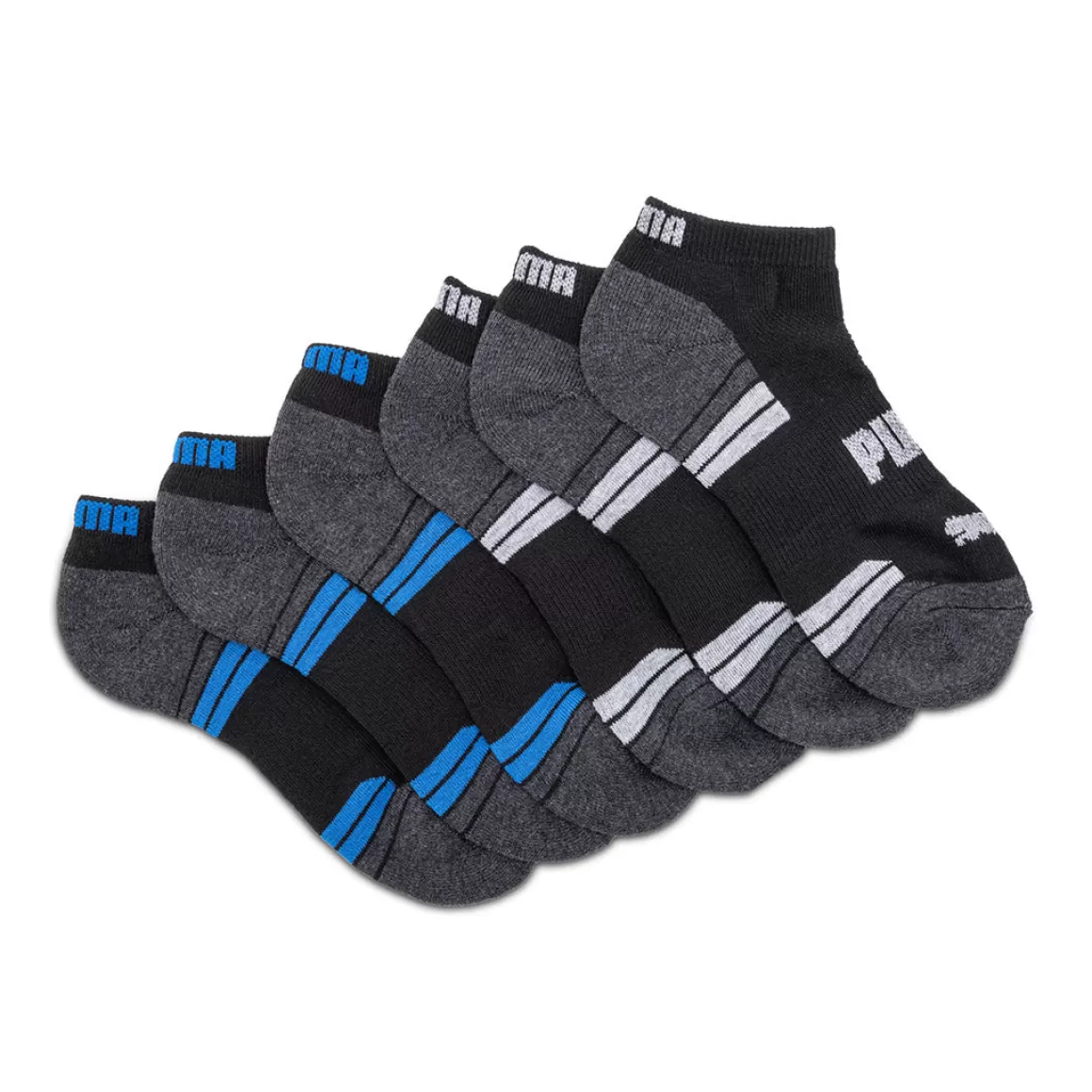 Yellow Shoes Puma | 6 Pairs Of Socks For Kids Size 9-11