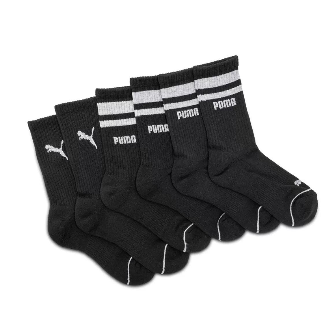Yellow Shoes Puma | 6 Pairs Of Socks For Kids Size 9-11